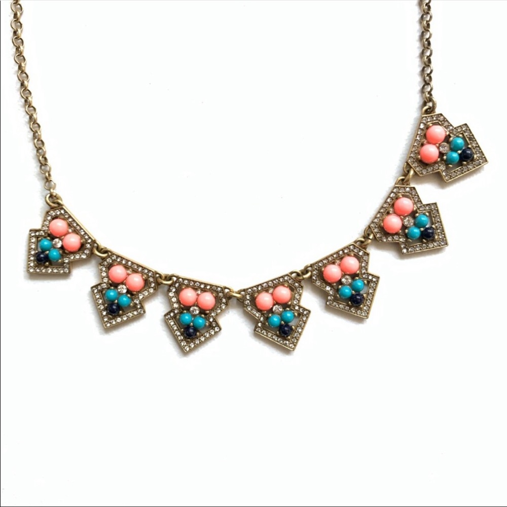 🛍3/$25 JCrew  necklace with neon embedded bead